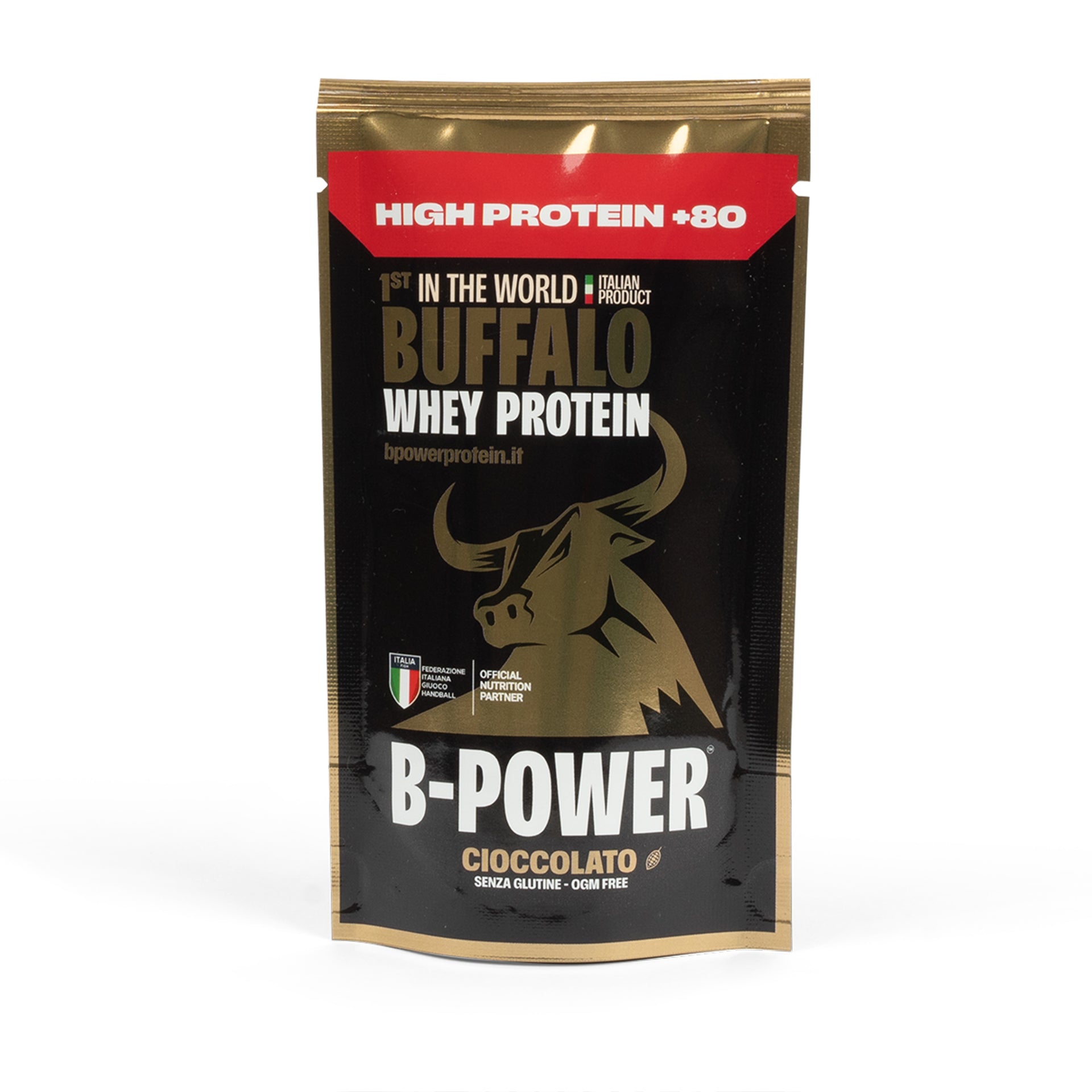 +80 High Protein - Buffalo Whey Chocolate Flavor - Protein Powder in Single-Dose Sachet