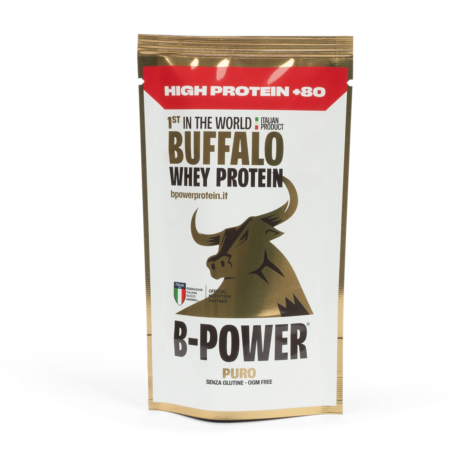 +80 High Protein Gusto Puro - Buffalo Whey - Proteine in Polvere in Bustina Monodose