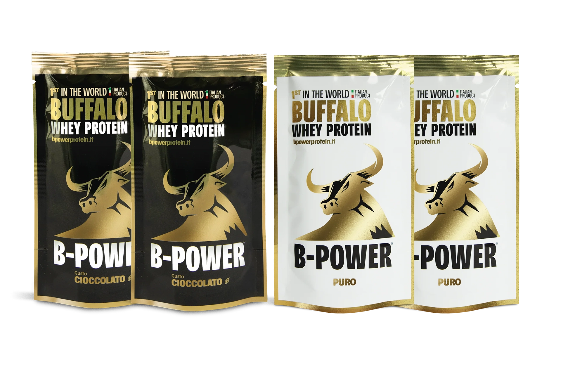 Buffalo Whey Protein Tester Kit - 4 Single-Dose Sachets (2 x Flavor)